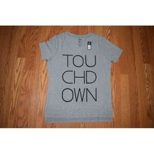 NWT Womens STATE OF MINE Gray Heather TOUCHDOWN Shirt Size 2X